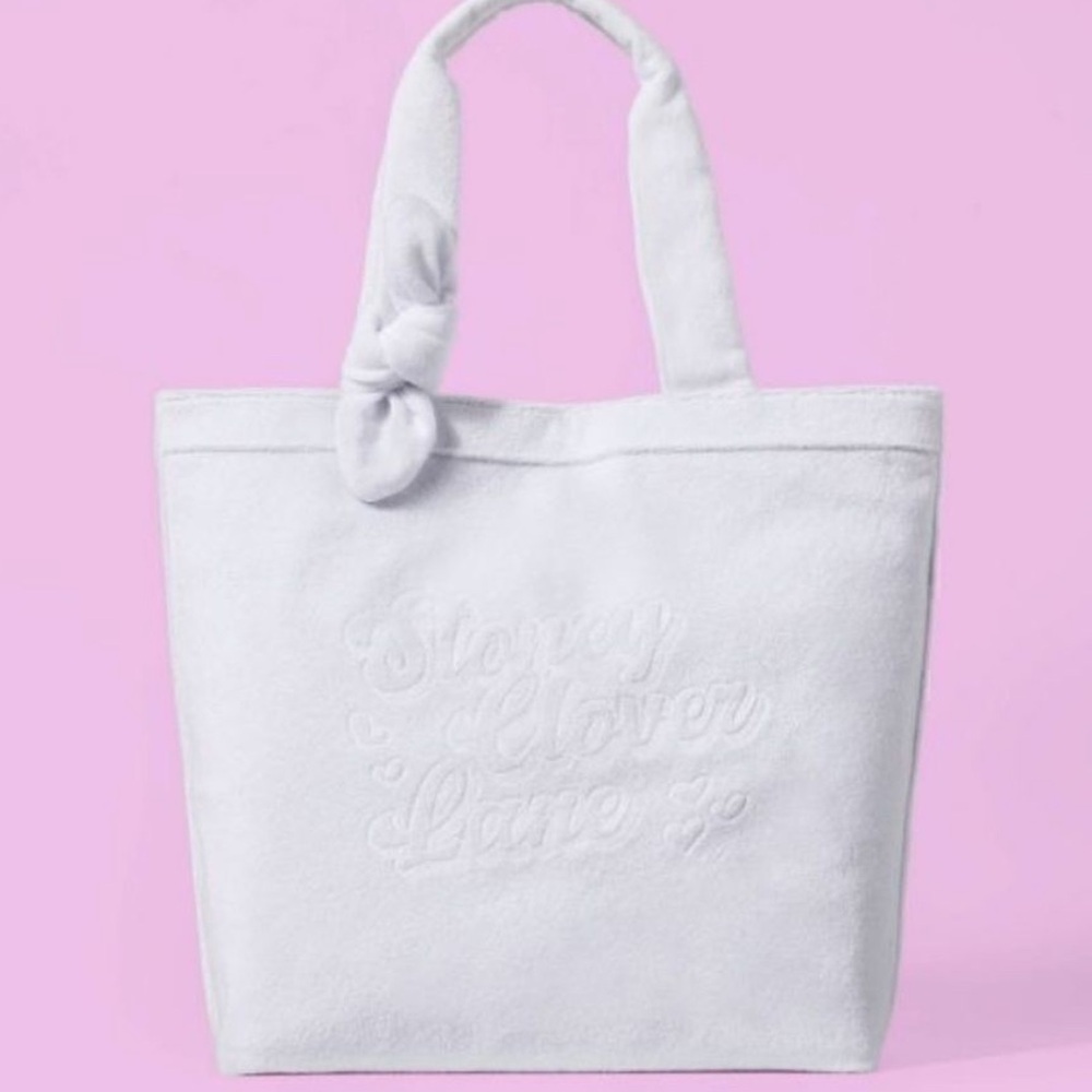 Stoney Clover Lane White Terry Cloth Beach Tote